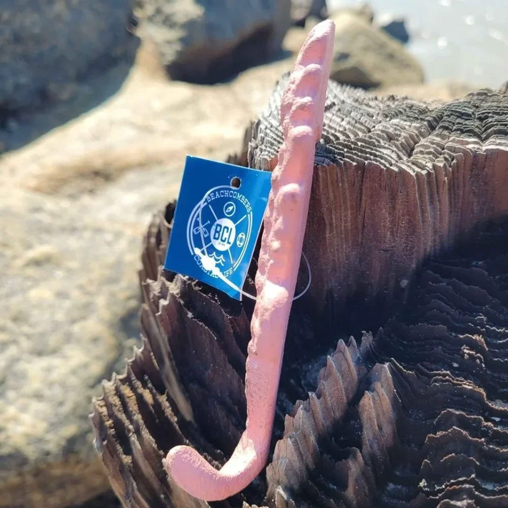 Cast Iron Seahorse Wall Hook Pink